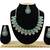 Green designer function wear ad necklace set