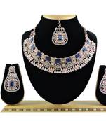 Blue designer function wear ad necklace set
