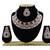 Maroon designer function wear ad necklace set