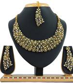 Green designer function wear ad necklace set