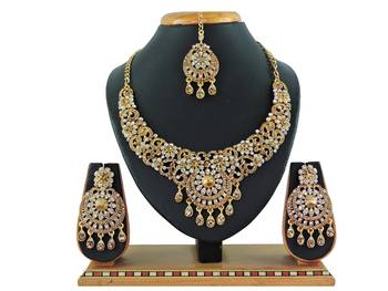 Multicolor designer function wear ad necklace set 1