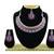 Maroon designer function wear ad necklace set