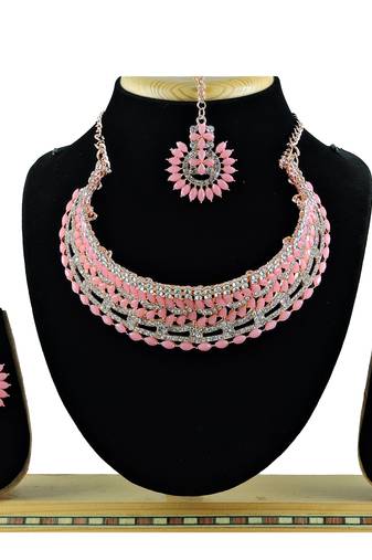 Grey designer function wear ad necklace set