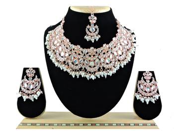Multicolor designer function wear ad necklace set 1
