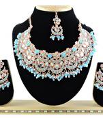 Turquoise designer function wear ad necklace set
