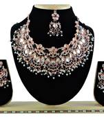 Black designer function wear ad necklace set