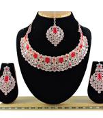 Green designer function wear ad necklace set
