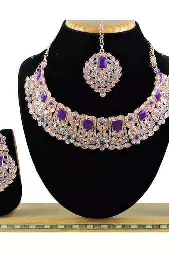 Turquoise designer function wear ad necklace set