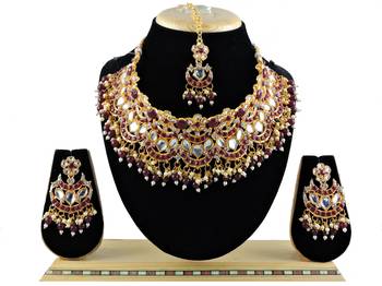 Multicolor designer function wear ad necklace set 1