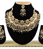 Black designer function wear ad necklace set