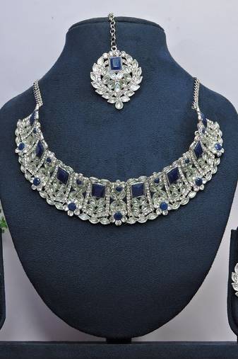 Purple designer function wear ad necklace set