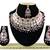 Maroon designer function wear ad necklace set