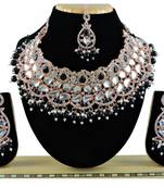 Black designer function wear ad necklace set
