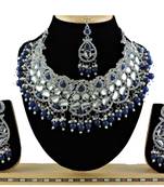 Blue designer function wear ad necklace set