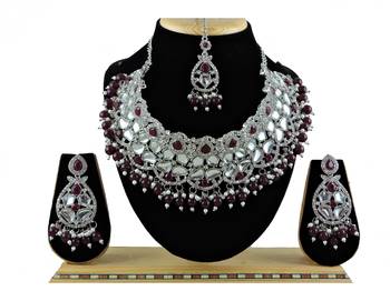 Multicolor designer function wear ad necklace set 1