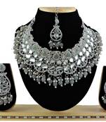 Grey designer function wear ad necklace set