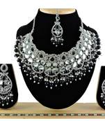 Black designer function wear ad necklace set