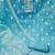 Women's sky blue embroidered dress material