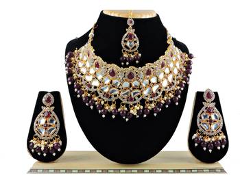 Multicolor designer function wear ad necklace set 1