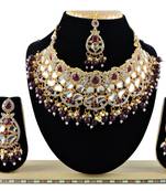 Multicolor designer function wear ad necklace set