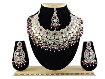 Multicolor designer function wear ad necklace set 1