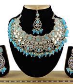 Turquoise designer function wear ad necklace set