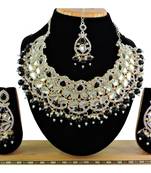 Black designer function wear ad necklace set