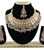 Grey designer function wear ad necklace set