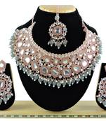 Grey designer function wear ad necklace set