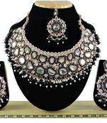 Black designer function wear ad necklace set