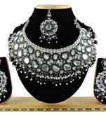 Black designer function wear ad necklace set