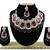 Maroon designer function wear ad necklace set