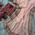 Light Peach Sequins And Cording Embroidered Twil Net With Banarasi Crush Saree