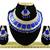 Blue designer function wear ad necklace set