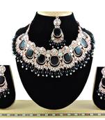 Black designer function wear ad necklace set