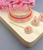 Multicolor designer function wear ad necklace set