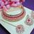 Red designer function wear ad necklace set