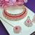 Red designer function wear ad necklace set