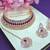 Purple designer function wear ad necklace set