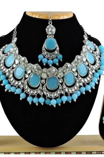 Turquoise designer function wear ad necklace set
