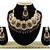 Maroon designer function wear ad necklace set