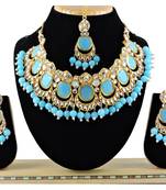 Turquoise designer function wear ad necklace set