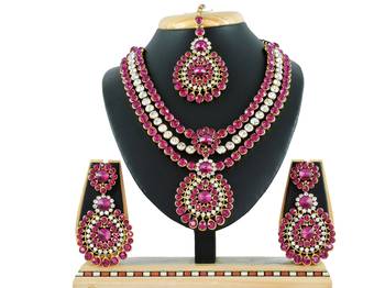 Multicolor designer function wear ad necklace set 1