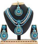 Turquoise designer function wear ad necklace set