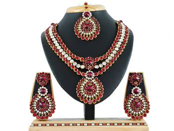 Multicolor designer function wear ad necklace set 1