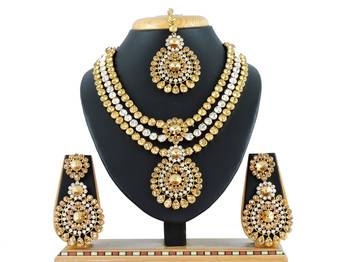 Multicolor designer function wear ad necklace set 1