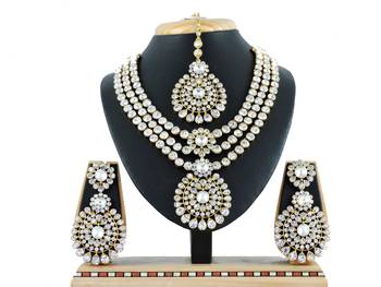 Multicolor designer function wear ad necklace set 1