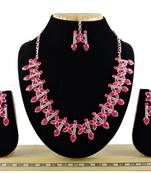 Red designer function wear ad necklace set