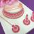 Red designer function wear ad necklace set
