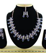 Blue designer function wear ad necklace set